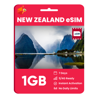 New Zealand eSIM: 1GB - 7 Days